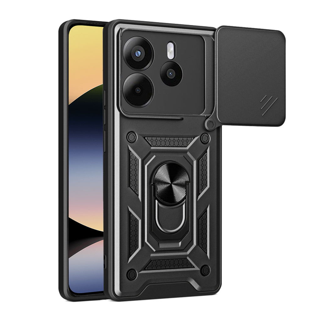Coque pour Xiaomi Redmi Note 14 4G (Régional), Techsuit, CamShield, Noire