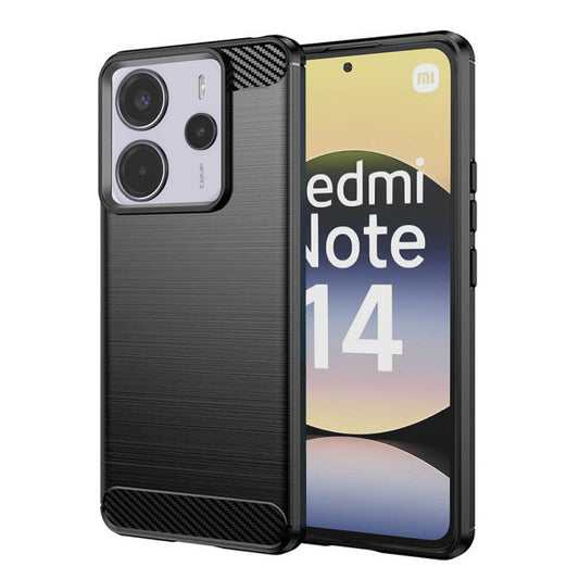 Hoes voor Xiaomi Redmi Note 14 4G (Regionaal), Techsuit, Carbon, Zwart