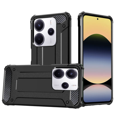 Hülle für Xiaomi Redmi Note 14 4G (Regional), Techsuit, Hybrid Armor, Schwarz