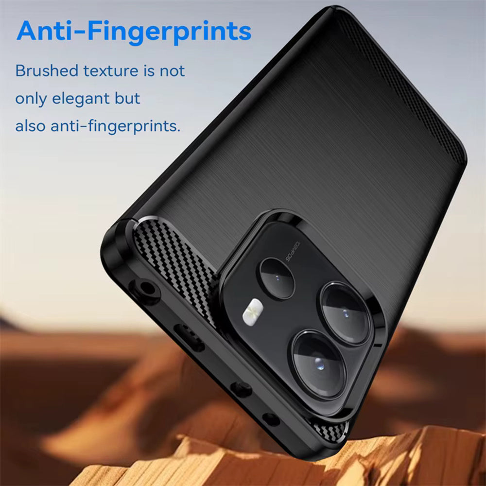 Coque pour Xiaomi Redmi Note 14 4G (Standard), Techsuit, Carbone, Noire