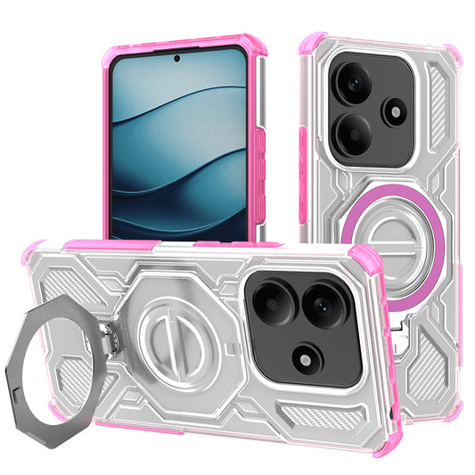 Hoes voor Xiaomi Redmi Note 14 5G, Techsuit, Carbon Shield Pro, Roze