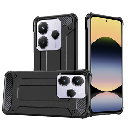 Hülle für Xiaomi Redmi Note 14 5G, Techsuit, Hybrid Armor, Schwarz