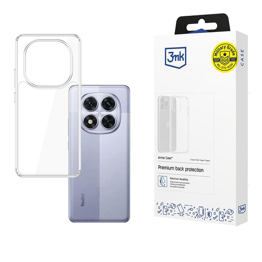 Hoesje voor Xiaomi Redmi Note 14 Pro 4G / Note 14 Pro+ 5G / Note 14 Pro 5G, 3MK, Armor, Transparant