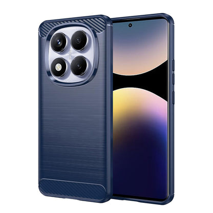 Hülle für Xiaomi Redmi Note 14 Pro 4G, Techsuit, Carbon, Blau