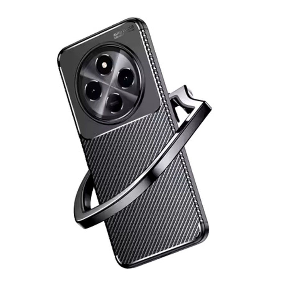 Hülle für Xiaomi Redmi Note 14 Pro 4G, Techsuit, CarbonFiber, Schwarz