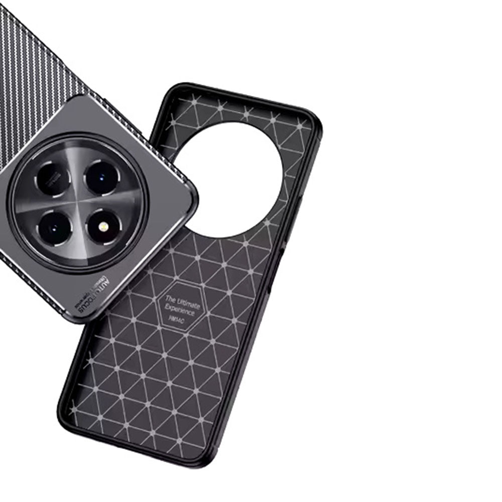 Hülle für Xiaomi Redmi Note 14 Pro 4G, Techsuit, CarbonFiber, Schwarz