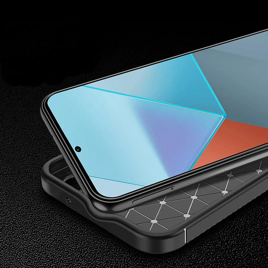 Hoes voor Xiaomi Redmi Note 14 Pro+ 5G / Note 14 Pro 5G / Poco X7, Techsuit, CarbonFiber, Zwart