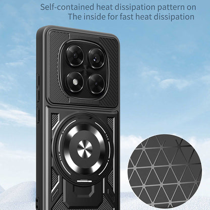 Hülle für Xiaomi Redmi Note 14 Pro+ 5G / Note 14 Pro 5G / Poco X7, Techsuit, RuggedCam, Grau
