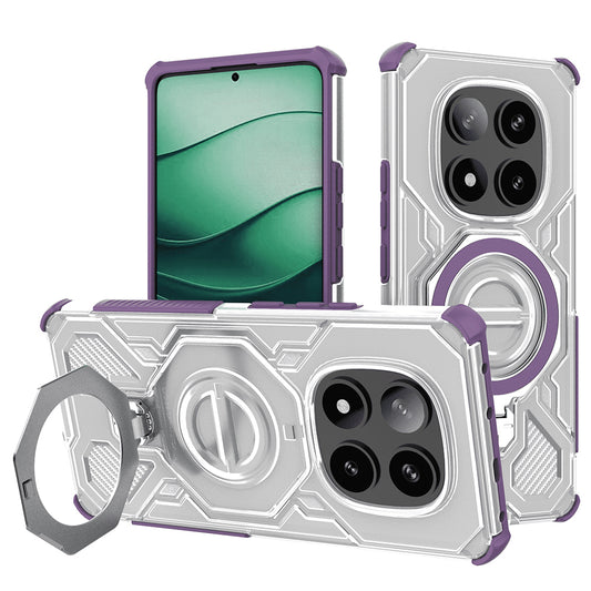 Hoes voor Xiaomi Redmi Note 14 Pro+ 5G, Techsuit, Carbon Shield Pro, Paars