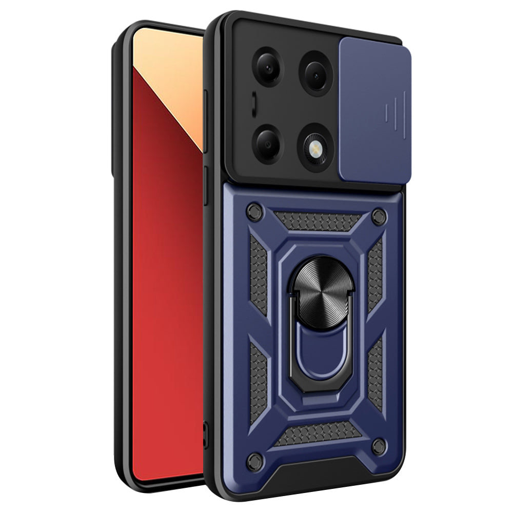 Coque pour Xiaomi Redmi Note 14S / Note 13 Pro 4G / Poco M6 Pro 4G, Techsuit, CamShield, Bleue