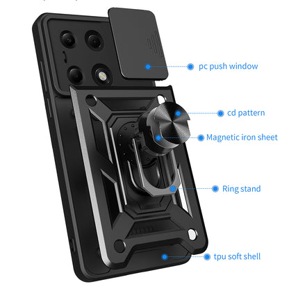 Coque pour Xiaomi Redmi Note 14S / Note 13 Pro 4G / Poco M6 Pro 4G, Techsuit, CamShield, Bleue