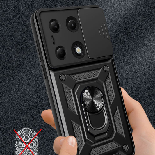 Hoesje voor Xiaomi Redmi Note 14S / Note 13 Pro 4G / Poco M6 Pro 4G, Techsuit, CamShield, Zwart