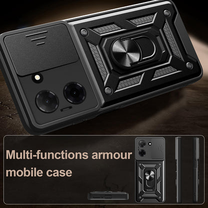 Hülle für Xiaomi Redmi Note 15 Pro 4G, Techsuit, CamShield, Schwarz