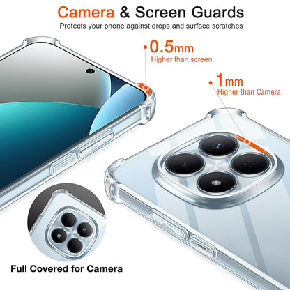 Case for Xiaomi Redmi Note 15 Pro 4G, Techsuit, Shockproof Clear, Transparent