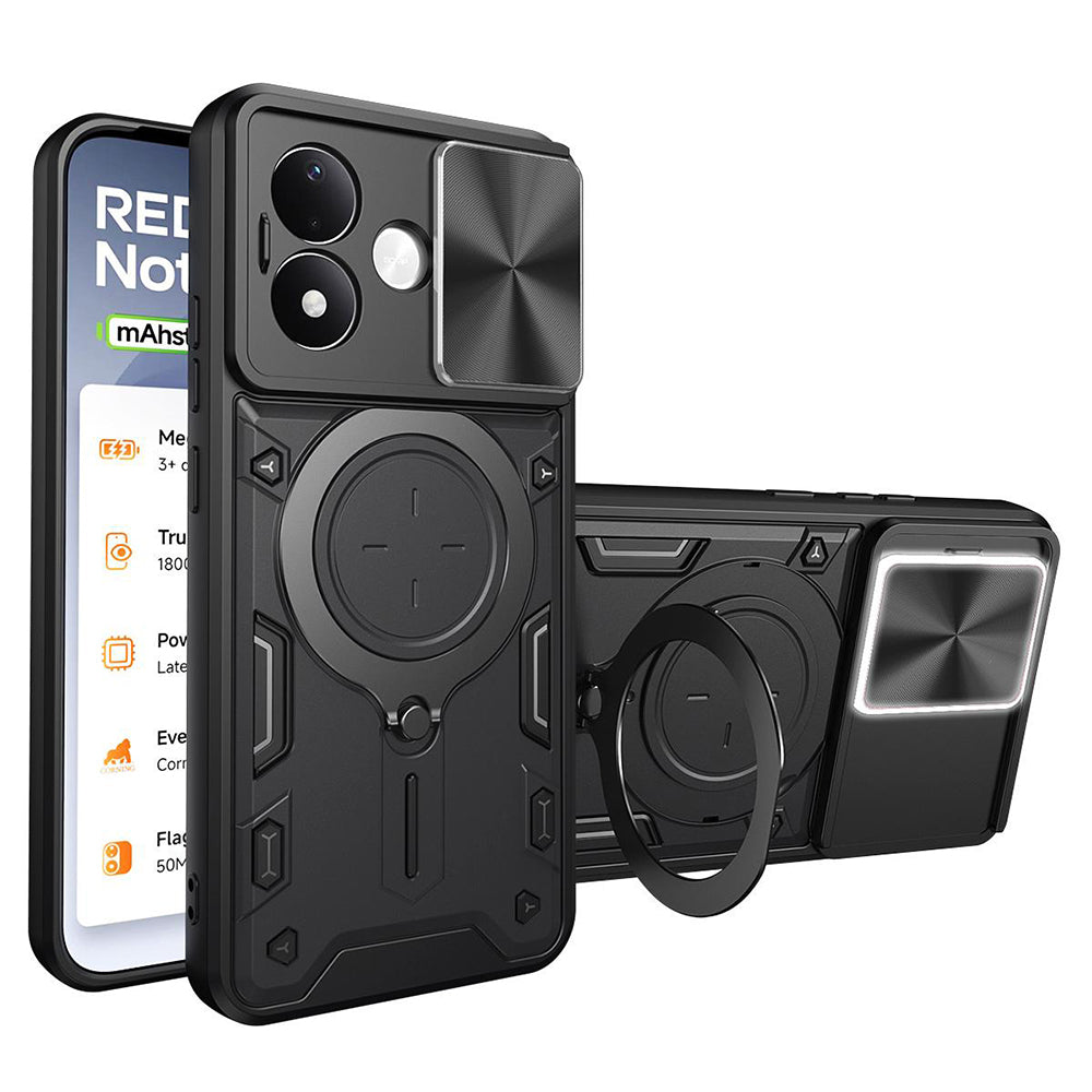 Hoesje voor Xiaomi Redmi Note 17 4G / Note 17 5G, Techsuit, CamGuard Pro, zwart