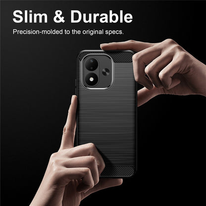 Hülle für Xiaomi Redmi Note 17 4G / Note 17 5G, Techsuit, Carbon, Schwarz