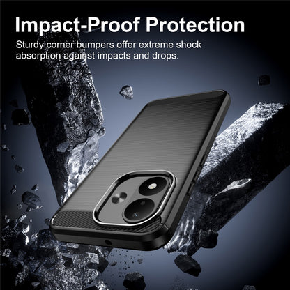 Hülle für Xiaomi Redmi Note 17 4G / Note 17 5G, Techsuit, Carbon, Schwarz