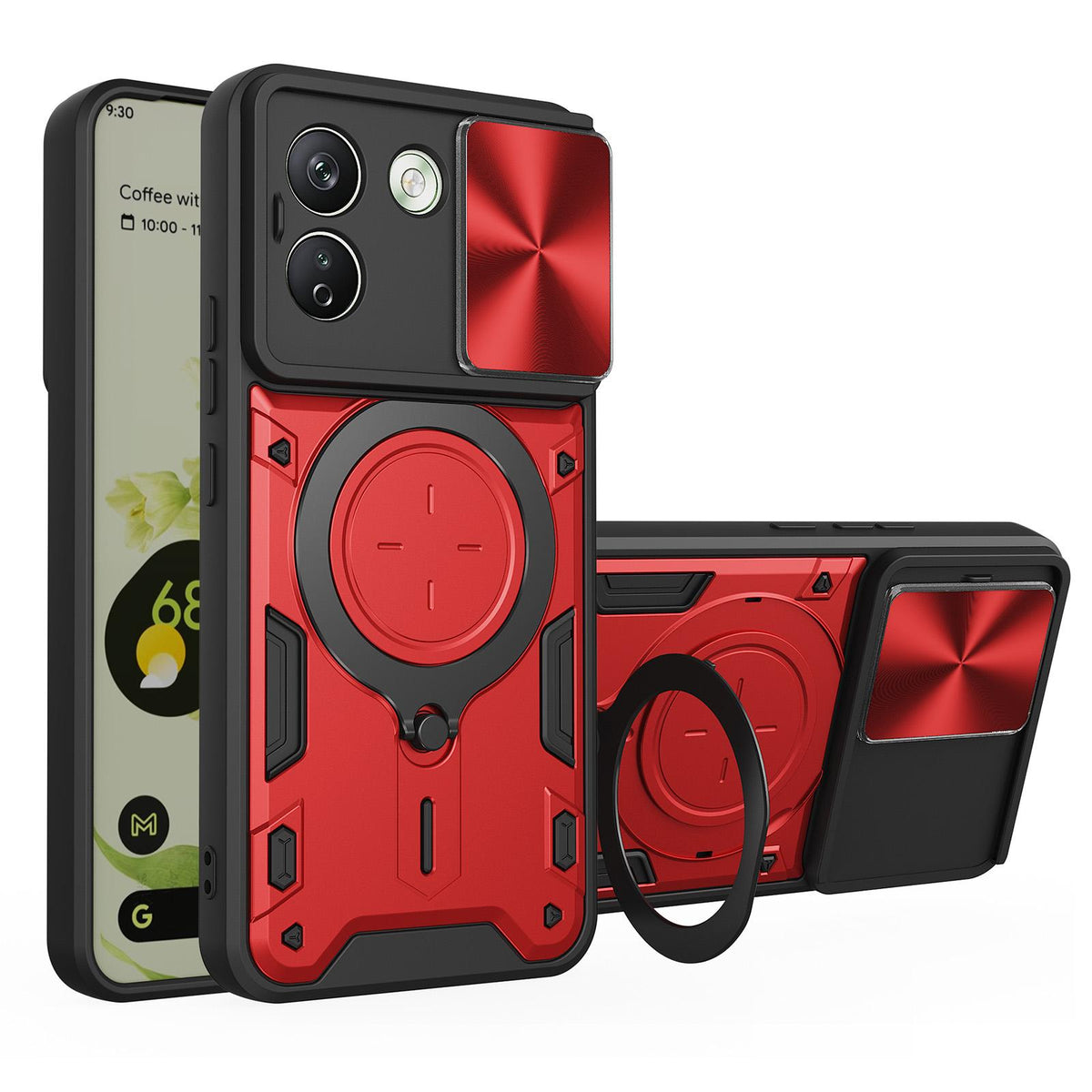 Coque pour Xiaomi Redmi Note 17 Pro Max, Techsuit, CamGuard Pro, rouge