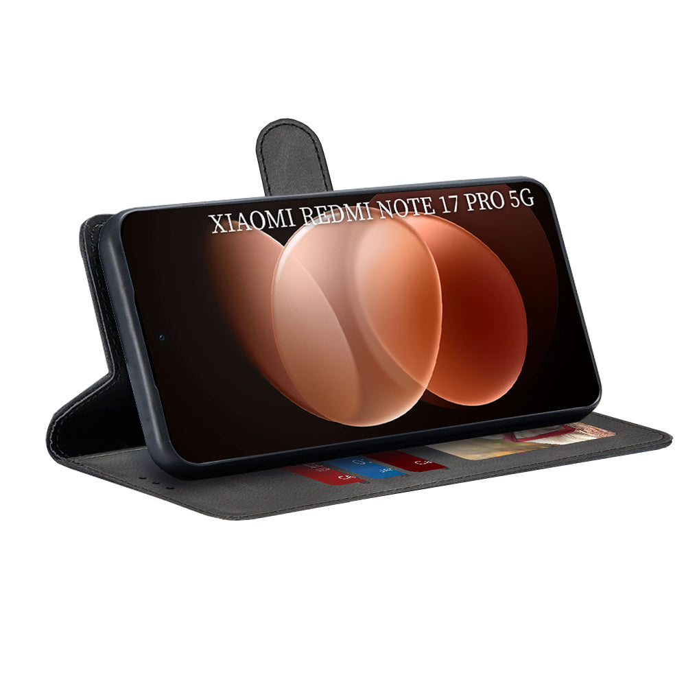 Étui pour Xiaomi Redmi Note 17 Pro, Techsuit, Diary Book, noir