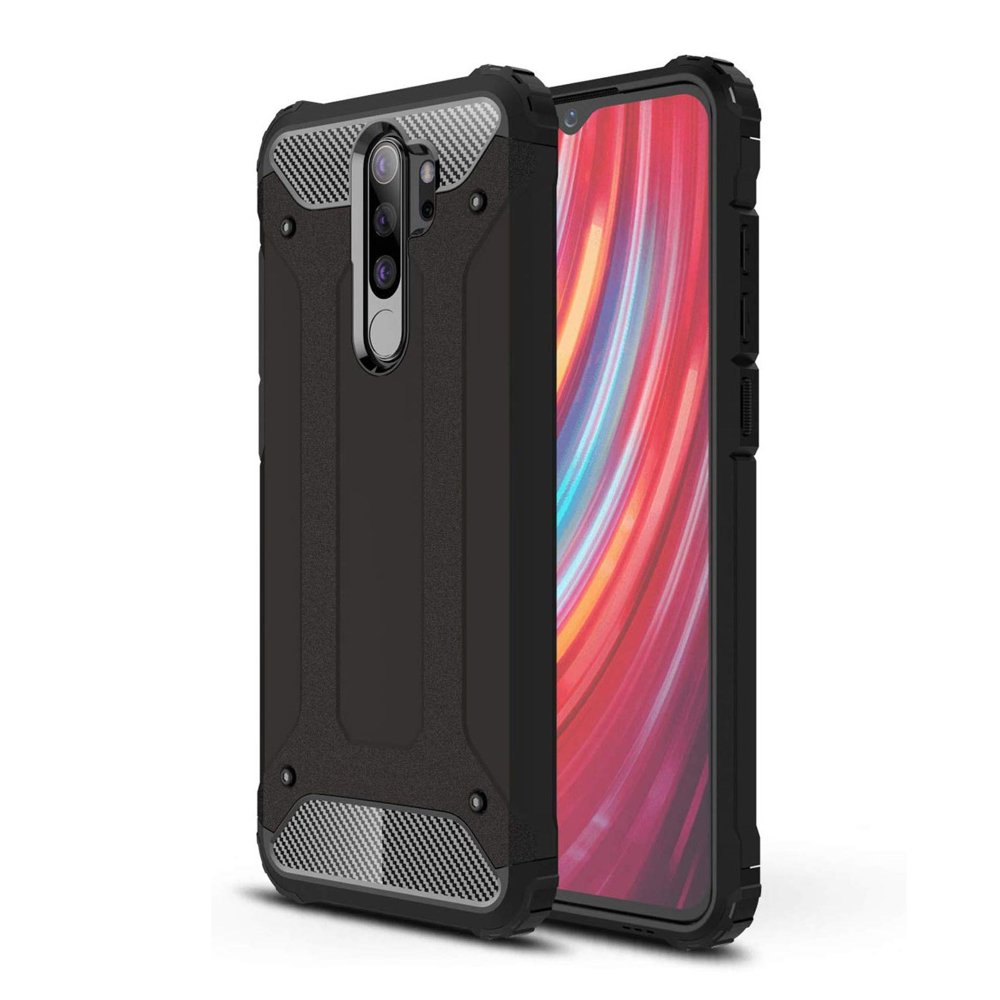 Hülle für Xiaomi Redmi Note 8 Pro, Techsuit, Hybrid Armor, Schwarz