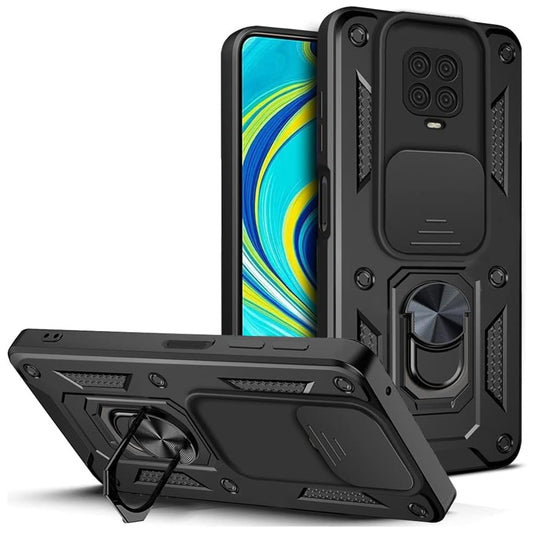 Hoes voor Xiaomi Redmi Note 9S / Note 9 Pro / Note 9 Pro Max, Techsuit, CamShield, Zwart