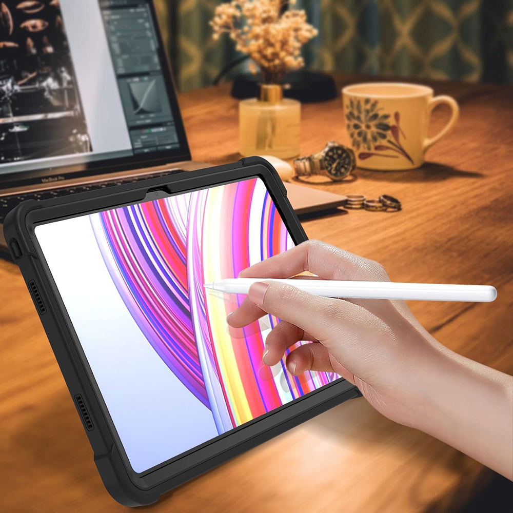 Hoes voor Xiaomi Redmi Pad Pro / Pro 5G / Poco Pad, Techsuit, Rugged TabShell, Zwart
