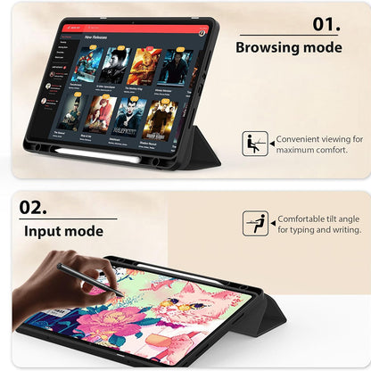Hülle für Xiaomi Redmi Pad SE 8.7, Techsuit, Flex Trifold, Schwarz