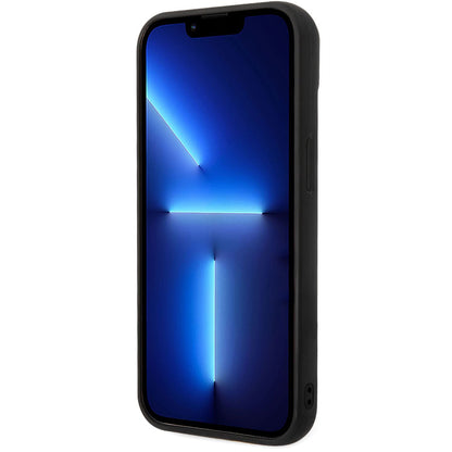 Étui pour Apple iPhone 14 Plus, Karl Lagerfeld, Quilted Puffy Metal Logo, Noir