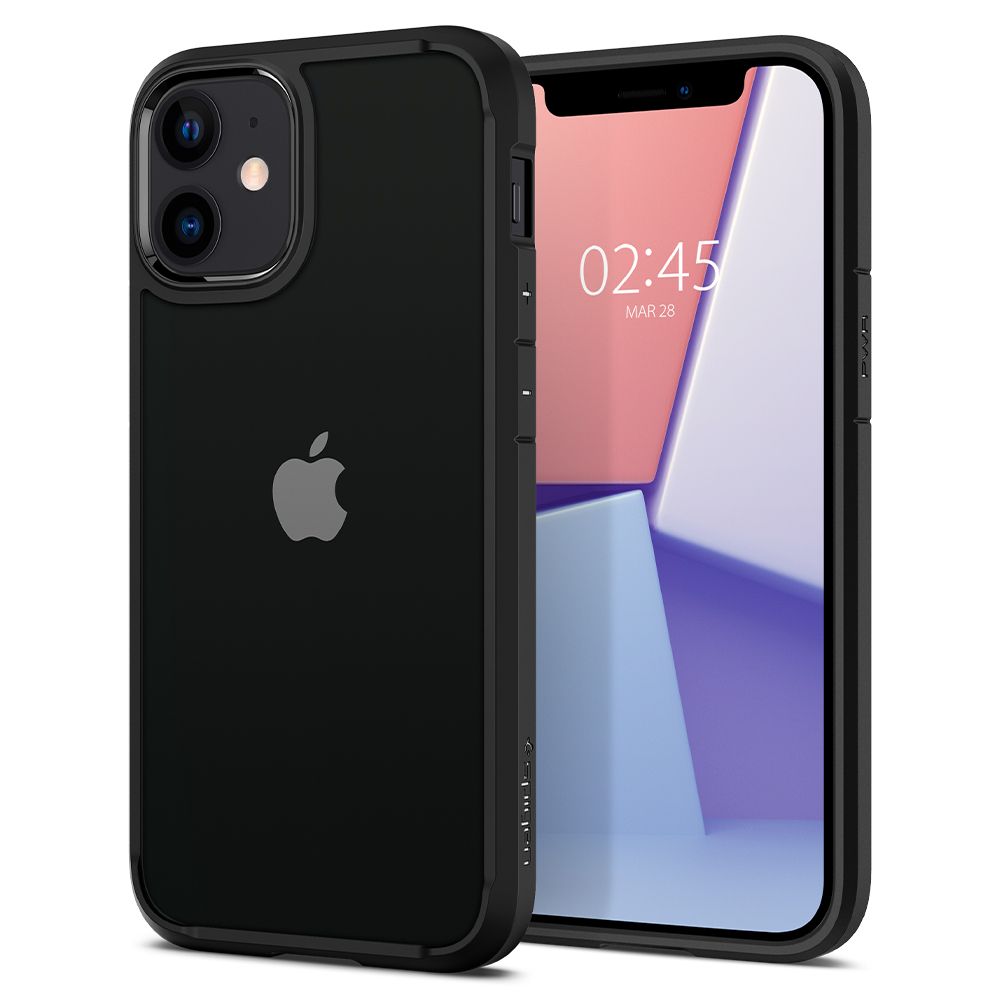 Étui pour Apple iPhone 12 / 12 Pro, Spigen, Ultra Hybrid, Noir ACS01703
