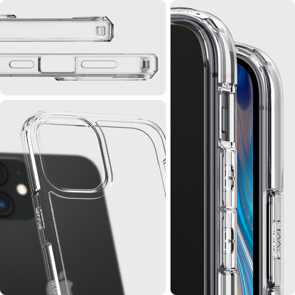 Étui pour Apple iPhone 12 / 12 Pro, Spigen, Ultra Hybrid, Transparent ACS01702