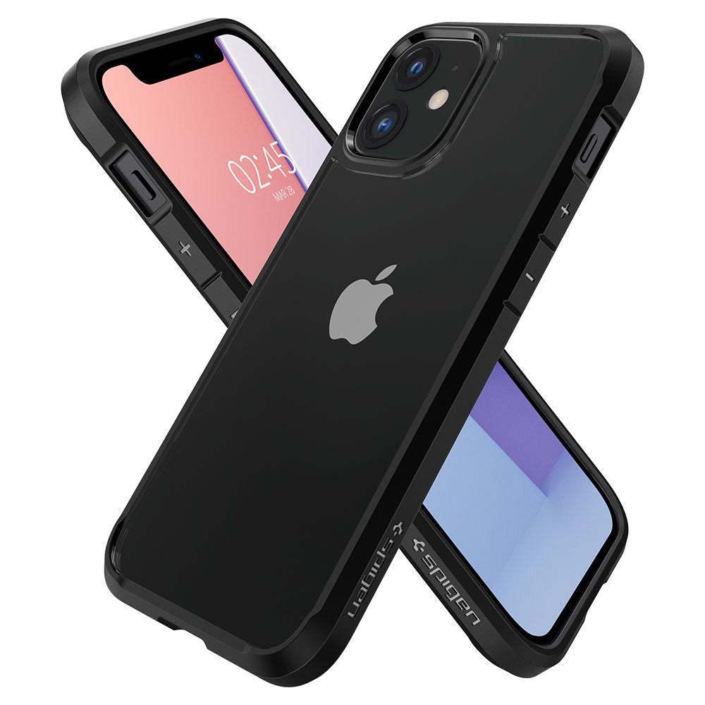 Étui pour Apple iPhone 12 / 12 Pro, Spigen, Ultra Hybrid, Noir ACS01703