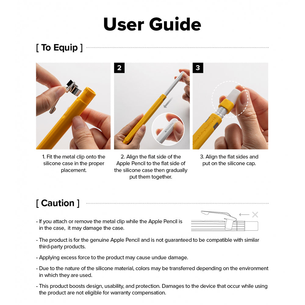 Ringke Drafting hoes voor Apple Pencil Pro / Pencil (Generatie 2), Wit