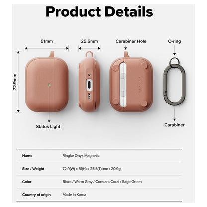 Ringke Onyx Magnetische Hoes voor Apple AirPods Pro 3, Brons