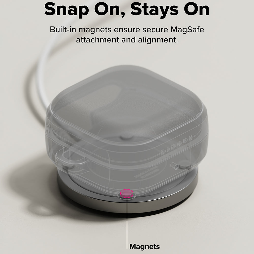 Ringke Onyx Magnetische Hoes voor Samsung Galaxy Buds4 Pro, Grijs