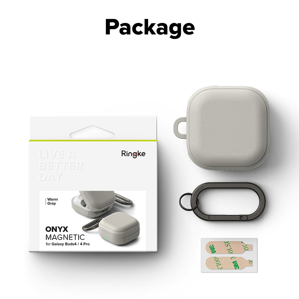 Ringke Onyx Magnetische Hoes voor Samsung Galaxy Buds4 Pro, Grijs