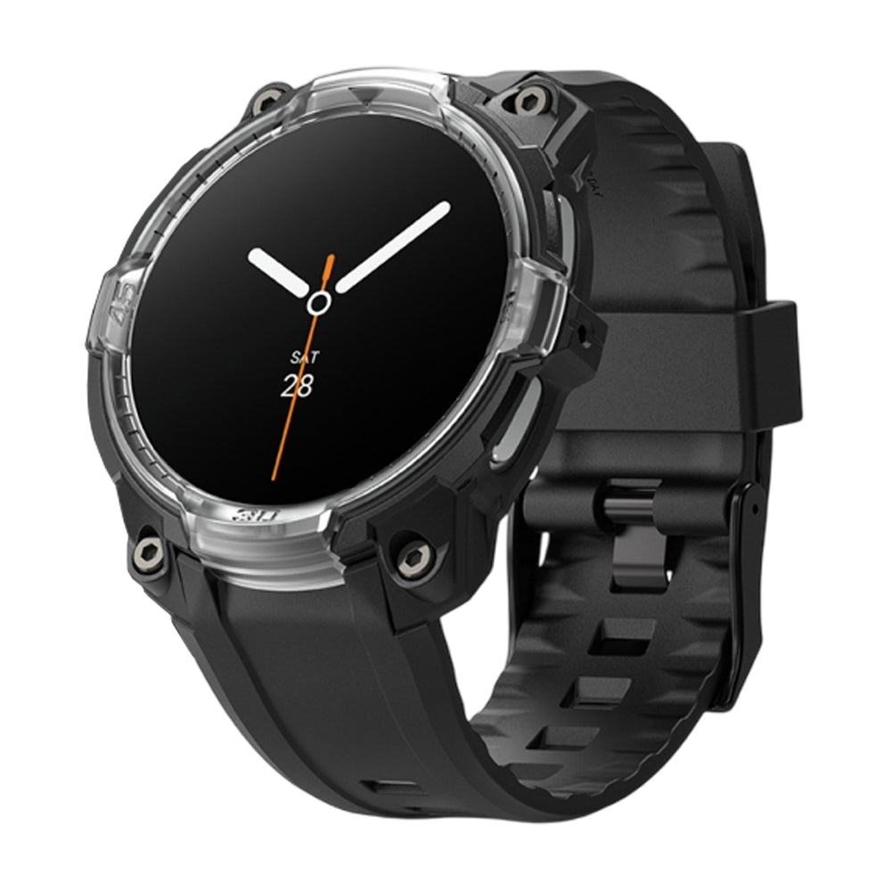 Coque Ringke Rugged Gear pour Samsung Galaxy Watch8 Classic, Noire Transparente