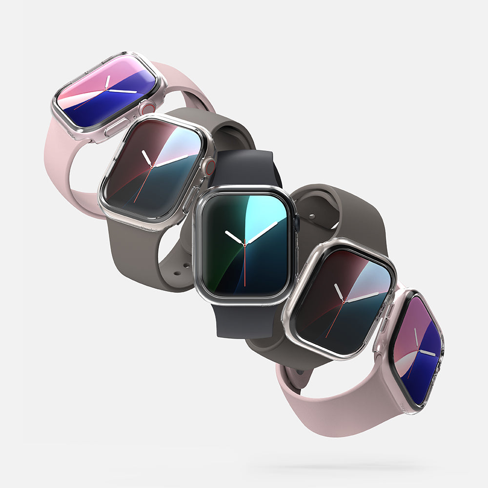 Ringke Slim Hülle für Apple Watch Series 10 / 11 42mm, 2er Set, Matt Schwarz / Transparent