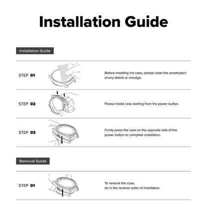 Ringke Slim hoesje voor Samsung Galaxy Watch8 40mm, Set van 2 stuks, Transparant