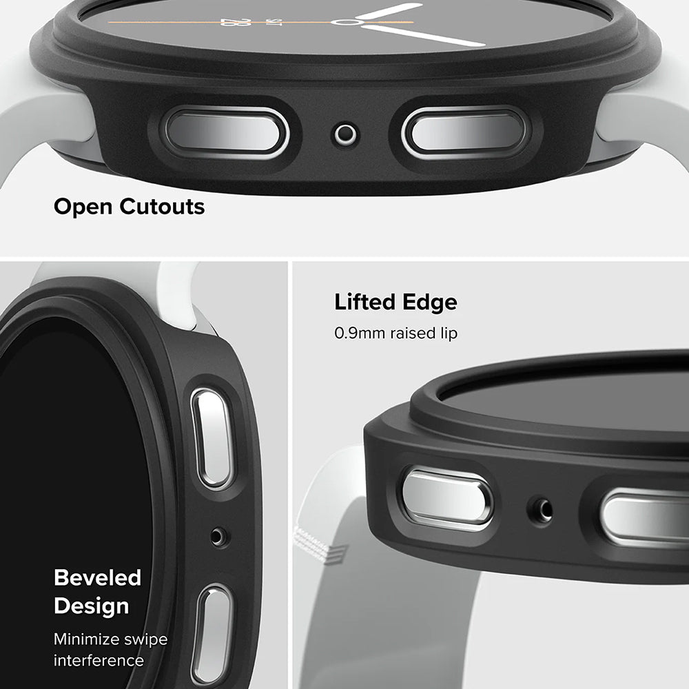 Coque Ringke Slim pour Samsung Galaxy Watch8 44mm, Lot de 2 pièces, Noir Mat