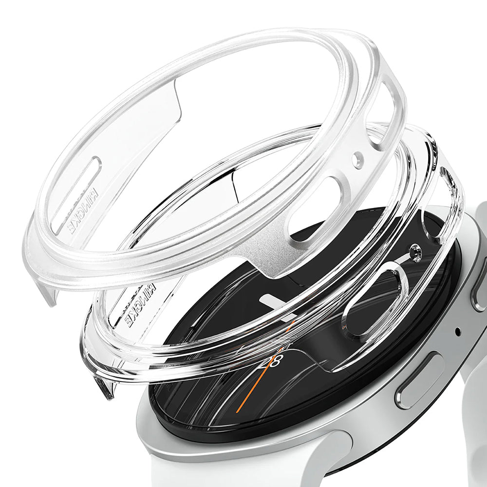 Coque Ringke Slim pour Samsung Galaxy Watch8 44mm, Lot de 2 pièces, Transparente