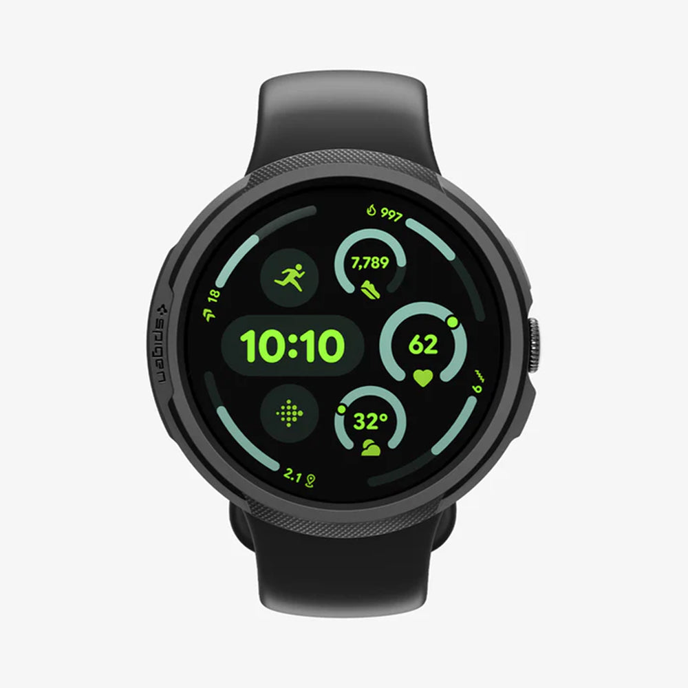 Spigen Liquid Air Hülle für Google Pixel Watch 4 45mm, Matt Schwarz ACS11222