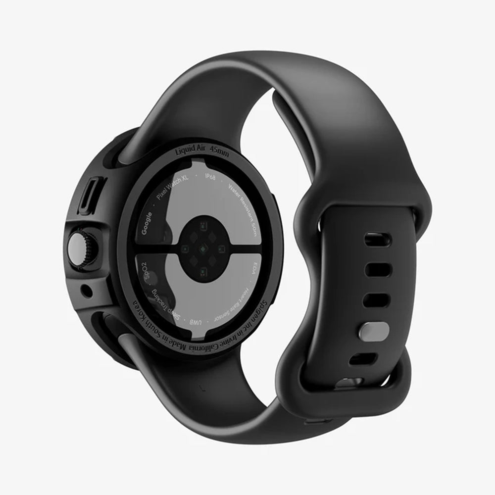Spigen Liquid Air Hülle für Google Pixel Watch 4 45mm, Matt Schwarz ACS11222