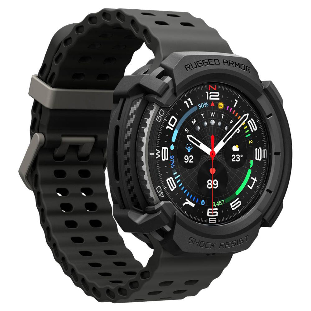 Housse Spigen Liquid Air pour Samsung Galaxy Watch8 Classic, Noir Mat ACS09841