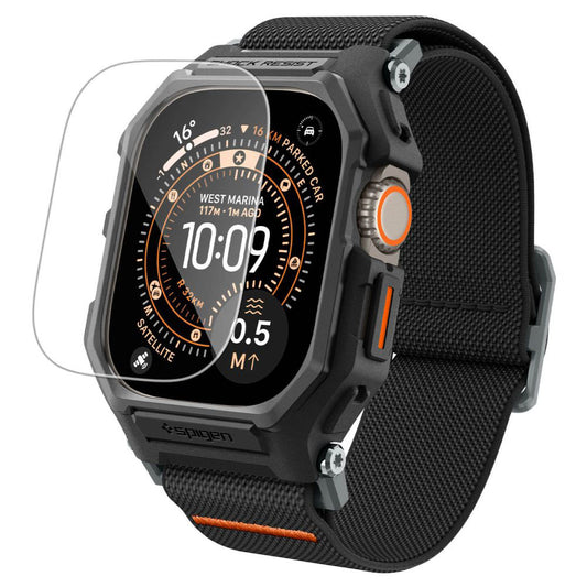 Coque Spigen Lite Fit Pro avec protecteur d'écran pour Apple Watch Ultra Series, Noir Mat ACS11415