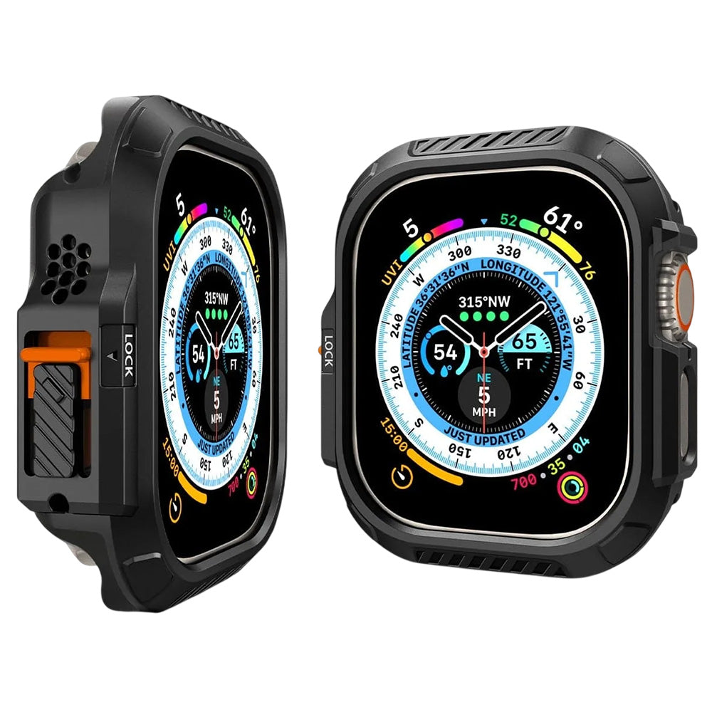 Coque Spigen Lock Fit pour Apple Watch Ultra Series, Noir Mat ACS06208
