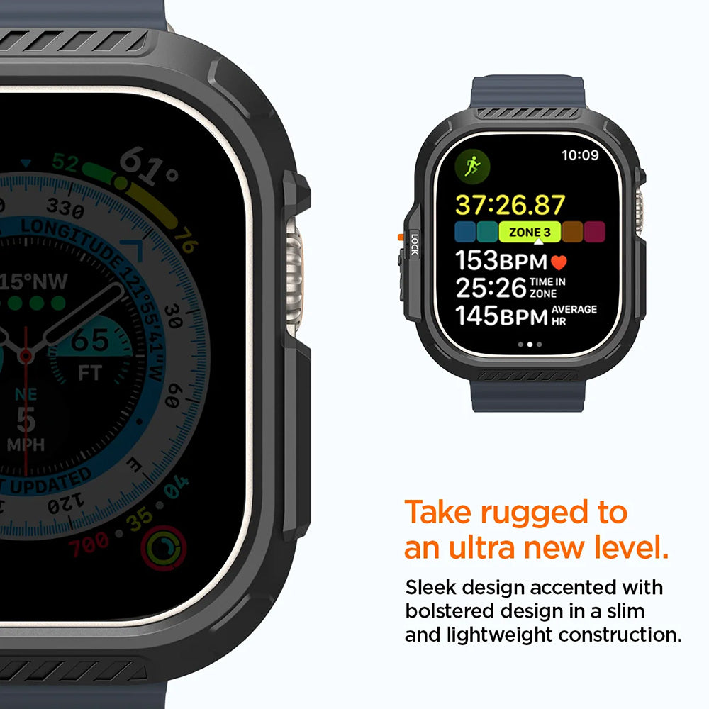 Coque Spigen Lock Fit pour Apple Watch Ultra Series, Noir Mat ACS06208