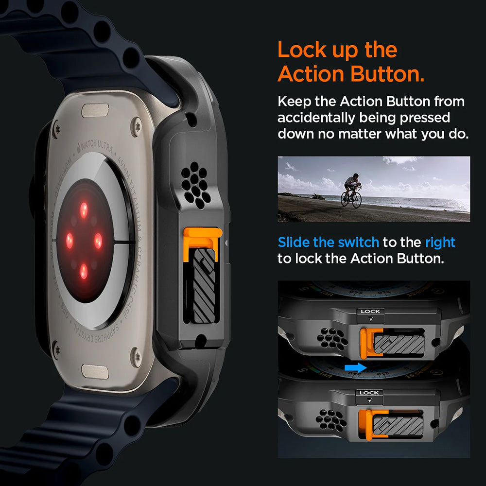 Coque Spigen Lock Fit pour Apple Watch Ultra Series, Noir Mat ACS06208