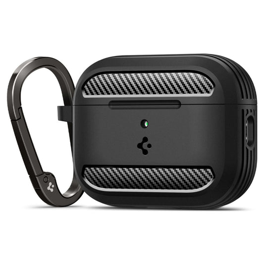 Spigen Rugged Armor hoes voor Apple AirPods Pro 3, Matzwart ACS09822