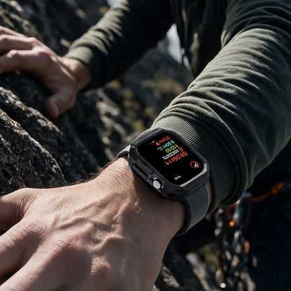 Spigen Rugged Armor Hülle für Apple Watch Series 12 46mm, Matt Schwarz ACS11886