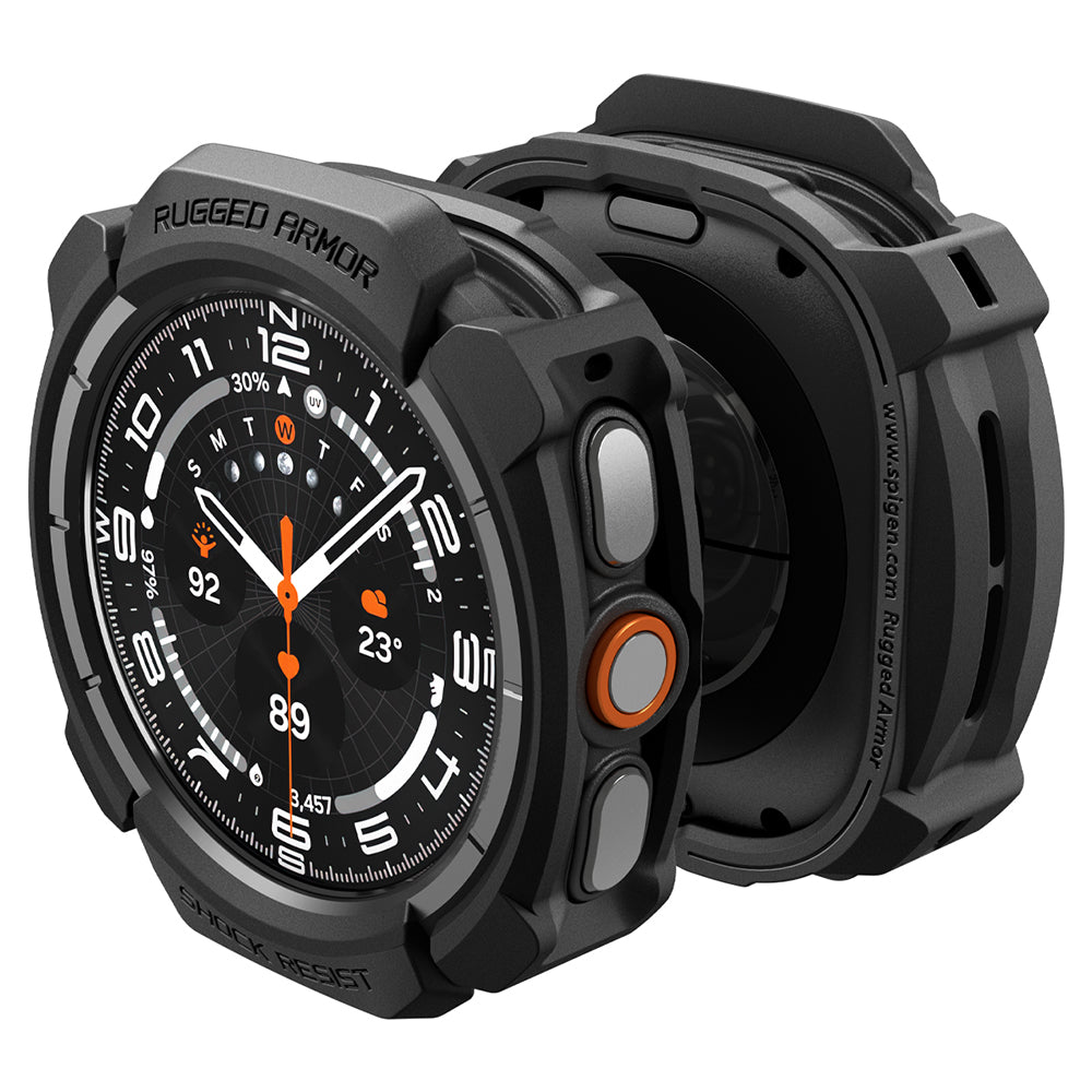 Coque Spigen Rugged Armor pour Samsung Galaxy Watch Ultra2, Noir Mat ACS11611
